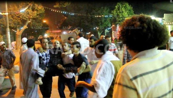 بلطجية يعتدون على مسيرة رفض الانقلاب بحلوان