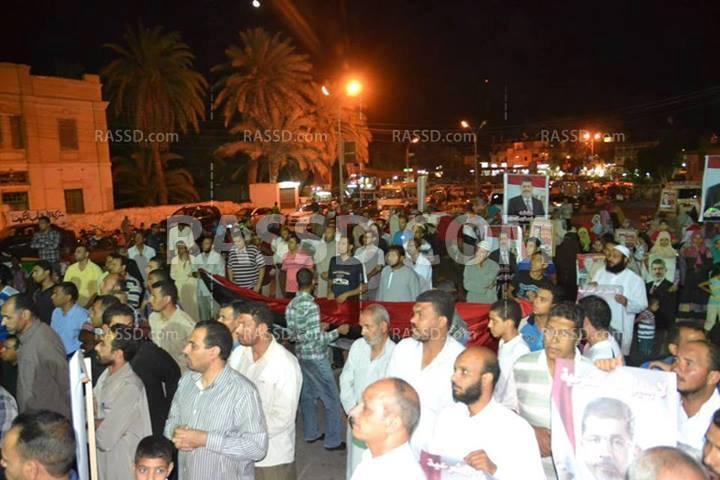 وقفة احتجاجية بالوادي الجديد للتنديد بمجزرة المنصة