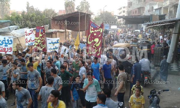 مسيرة حاشدة في “القرين” بالشرقية تنديدًا بالانقلاب