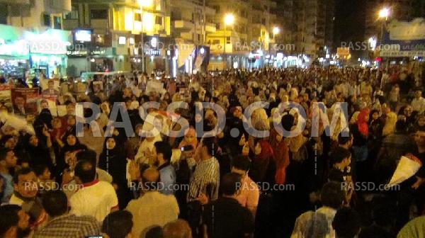 استمرار تظاهرات المنصورة الرافضة للانقلاب