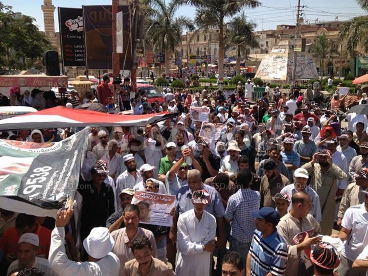 4 مسيرات ببنى سويف تشارك في مليونية مصر ضد الانقلاب