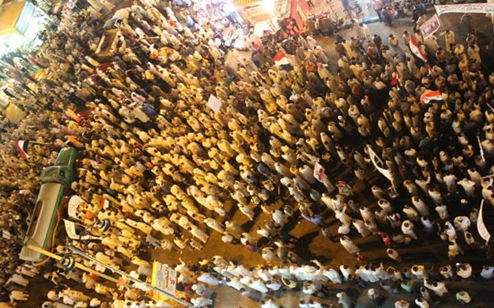 مسيرة حاشدة بمطروح تنديدا بالانقلاب العسكري