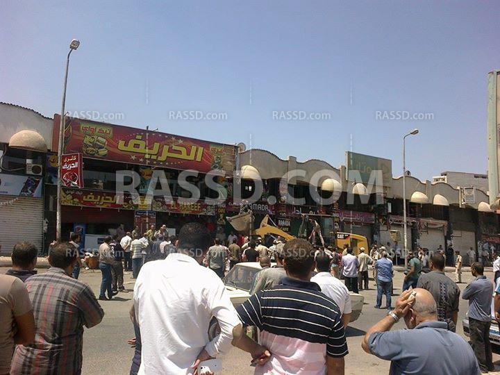 حملة  لقوات أمن الانقلاب لإزالة الإشغالات بدمنهور