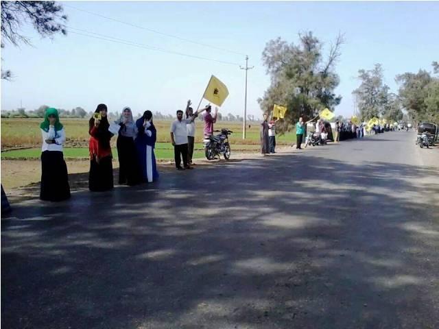 سلسلة فى السنبلاوين بالدقهلية تدعو للحشد فى ذكرى فض رابعة