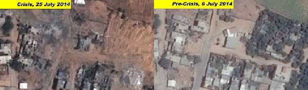 صور | الأمم المتحدة تكشف إختفاء مناطق بـ”غزة” من على الخريطة