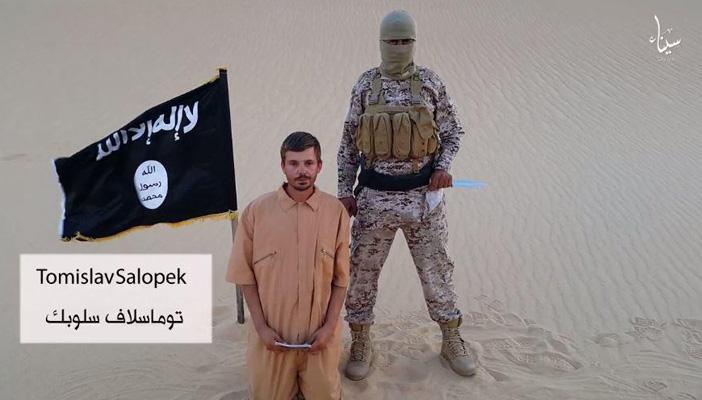 بالفيديو.. ولاية سيناء تخطف كرواتيا وتهدد بإعدامه ليلة احتفال التفريعة