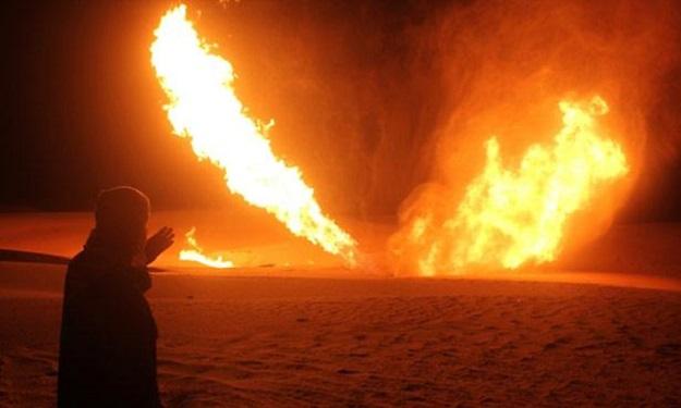 للمرة 25 .. مجهولون يفجرون خط الغاز بالعريش