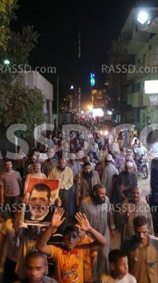 تكبيرات العيد بمسيرة لرافضي الانقلاب بشوارع طهطا