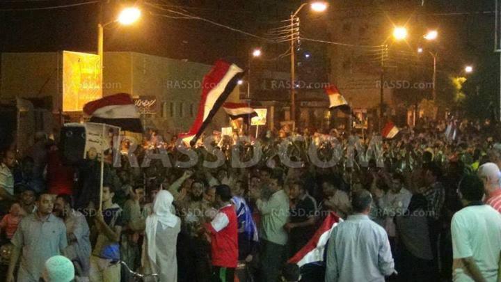 بلطجية يهاجمون اعتصام مؤيدى مرسى بالفيوم