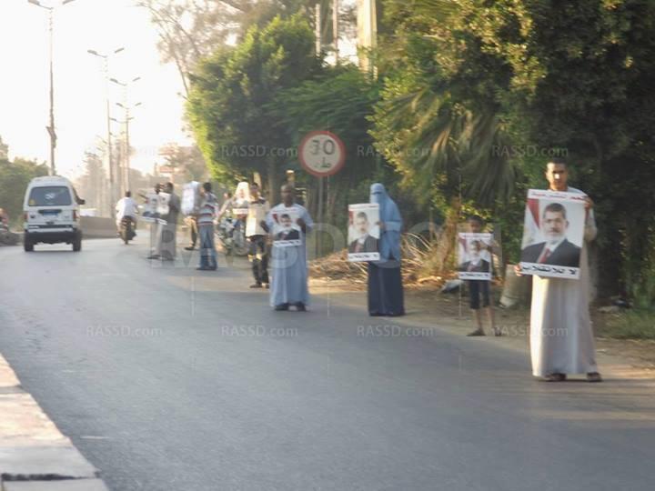 سلسة بشرية بالمنوفية تأييدا مرسى