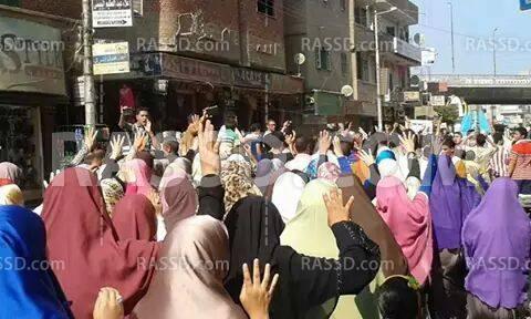 مسيرة مناهضة للانقلاب في “بركة السبع” بـ “المنوفية”