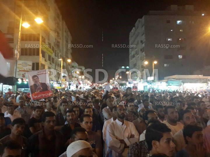 مطروح تحتشد في ثاني أيام العيد ضد الانقلاب