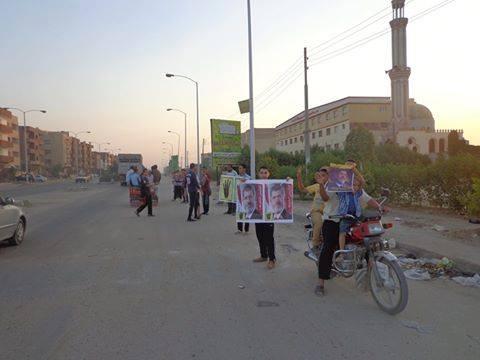 مسيرة ببني سويف مناهضة للعدوان على غزة