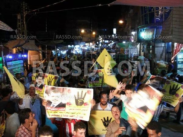 مسيرة مناهضة للانقلاب بالفيوم