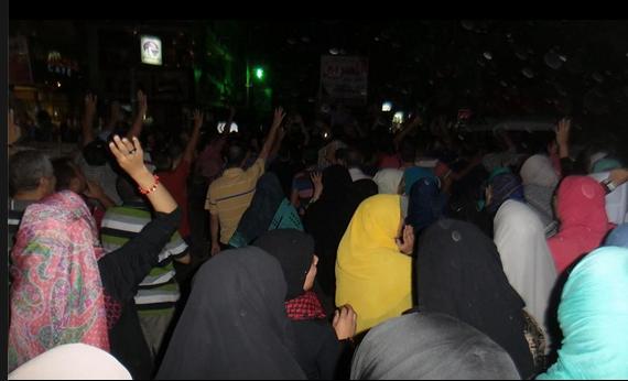 قوات الأمن تعتدي على مسيرة مناهضة للانقلاب في طنطا