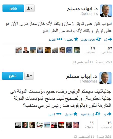 إيهاب مسلم: البرادعي “واحد من الطراطير”