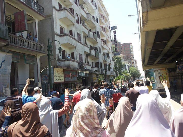 تظاهرة بأسيوط للدعوة للحشد في ذكرى المذبحة