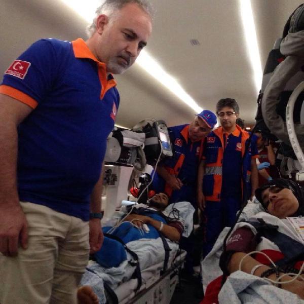 نقل المصابين الفلسطينين إلى “تركيا” من مطار “بن غوريون” للعلاج