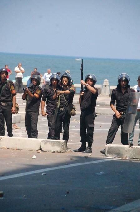 رصاص حي من ناحية كلية الطب ومبني المحافظة بالأسكندرية