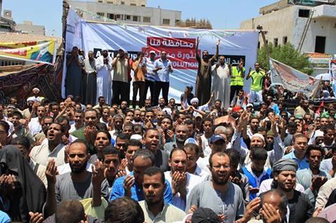 آلاف القناوية بالشوارع للتنديد بمجازر فض الاعتصام