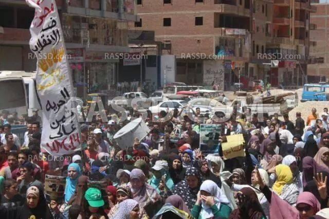 مسيرة حاشدة في “شبرا الخيمة” بمحافظة “القليوبية”