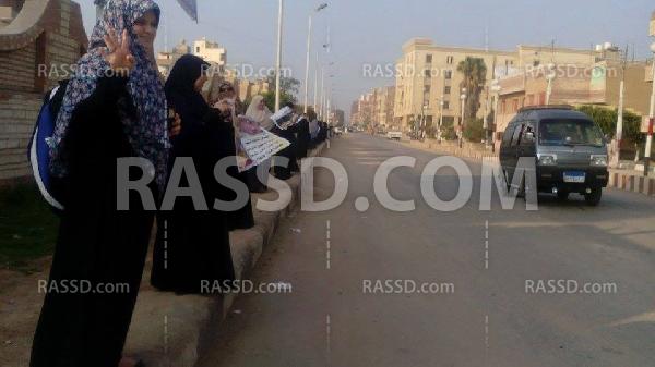 وقفة أمام محكمة ههيا لـ”نساء ضد الانقلاب” بالشرقية