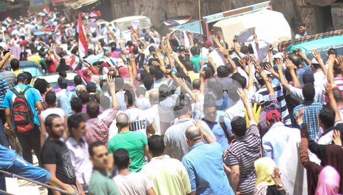 بالصور.. تظاهرات في 9 محافظات ‫إحياءًا للذكرى الثانية لمذبحة رابعة