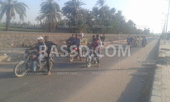 مسيرة بالدراجات البخارية بالأقصر في ذكرى مجزرة رابعة