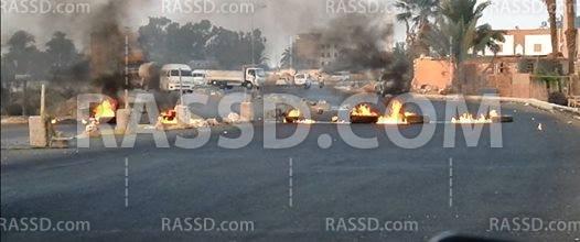 مجهولون يقطعون طريق”صلاح نسيم” بالسويس