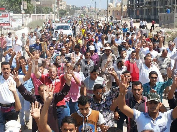صور | مسيرة في “بلطيم” بمحافظة “كفر الشيخ”