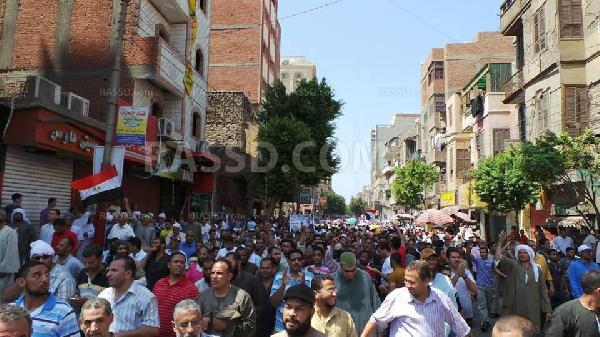 الآلاف ببني سويف في مسيرة للمحافظة تنديدا بمجازر الانقلابيين