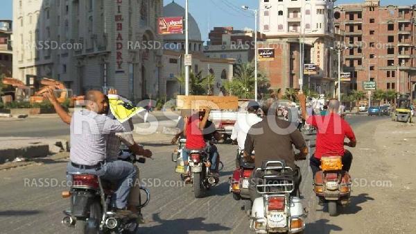 “الدم بالدم”.. شعار مسيرة دراجات بخارية في “دمياط”