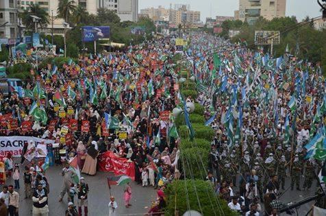 تظاهرة حاشدة في “باكستان” دعمًا للشعب الفلسطيني