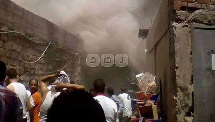 حريق هائل بأحد العقارات السكنية بمنشأة ناصر دون إصابات