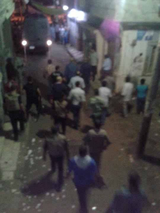 هتافات مناهضة للانقلاب عقب اعتقال أمين الحرية والعدالة ببورسعيد