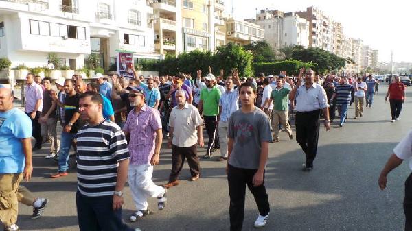 مسيرة من الشيراتون ضد الانقلاب ومجازره