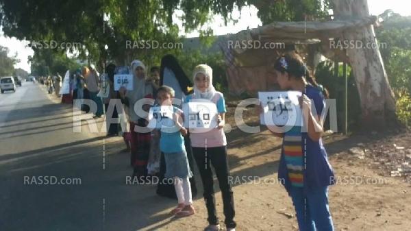 سلاسل بشرية في سمنود بالغربية تضامنًا مع غزة