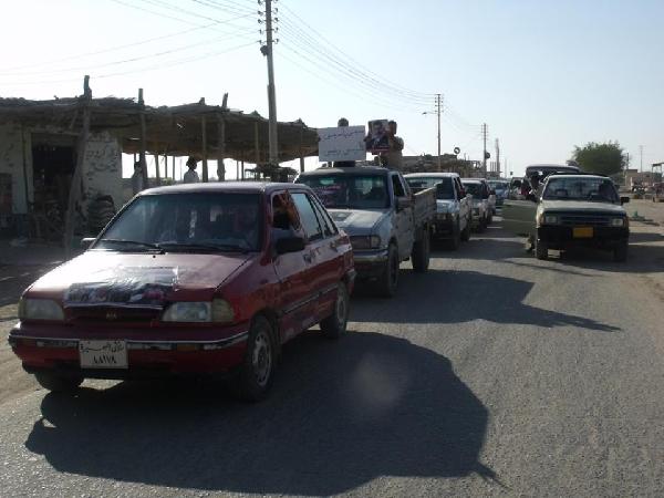 مسيرة بالسيارات رفضا للانقلاب العسكرى ببرج العرب