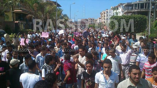 دمياط الجديدة تحتشد ضد الإنقلاب وتندد بمجازره