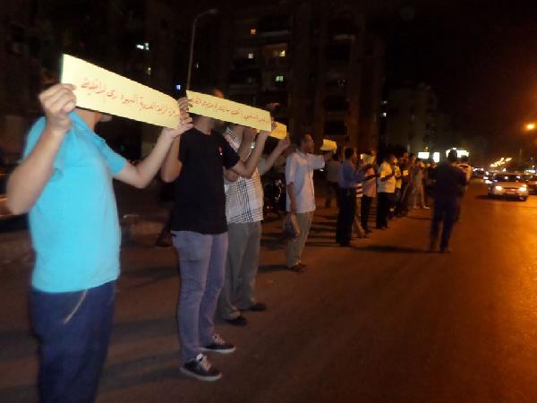 “تحالف دعم الشرعية” ينظم سلسلتان بشريتان في بورسعيد