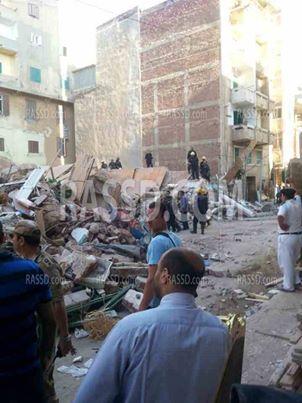 انهيار عقار بسيدى جابر بالإسكندرية