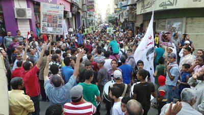 تواصل المسيرات الحاشدة المنددة بالانقلاب فى السويس