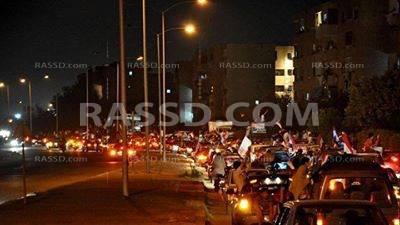 مسيرة بالسيارات ضد الانقلاب بالعاشر من رمضان