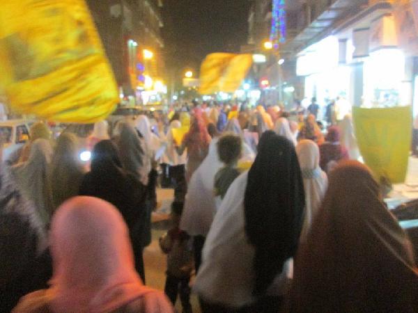 مسيرة لطلاب ضد الانقلاب ببنى سويف في ختام أسبوع القصاص