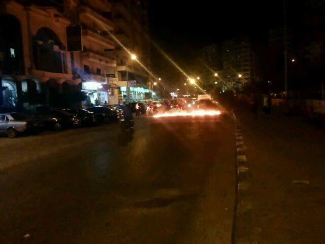 قطع طريق قناة السويس بالمنصورة من قبل”حركة المقاومة الشعبية”