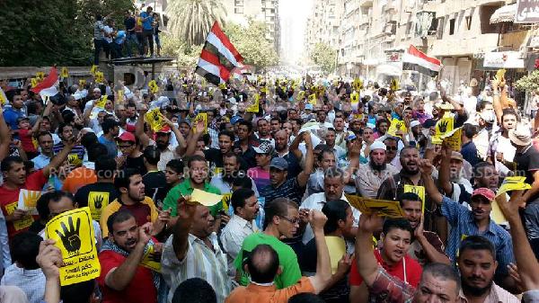 مسيرة حاشدة بمنطقة عين شمس بالقاهرة