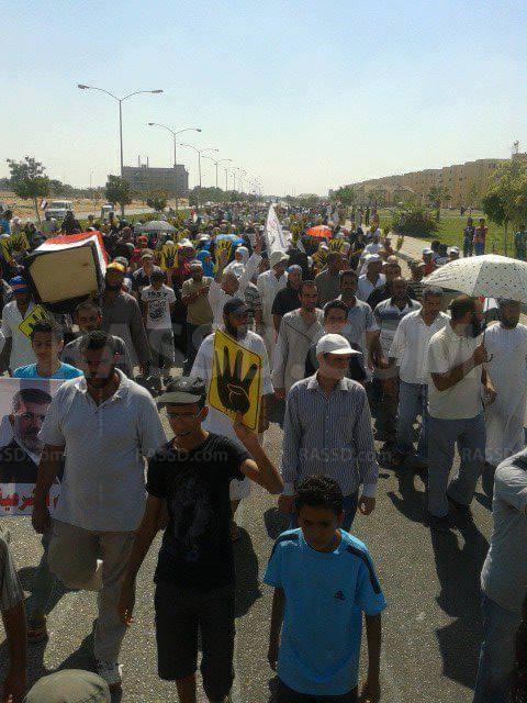 6 مسيرات بالعاشر من رمضان ضد الانقلاب