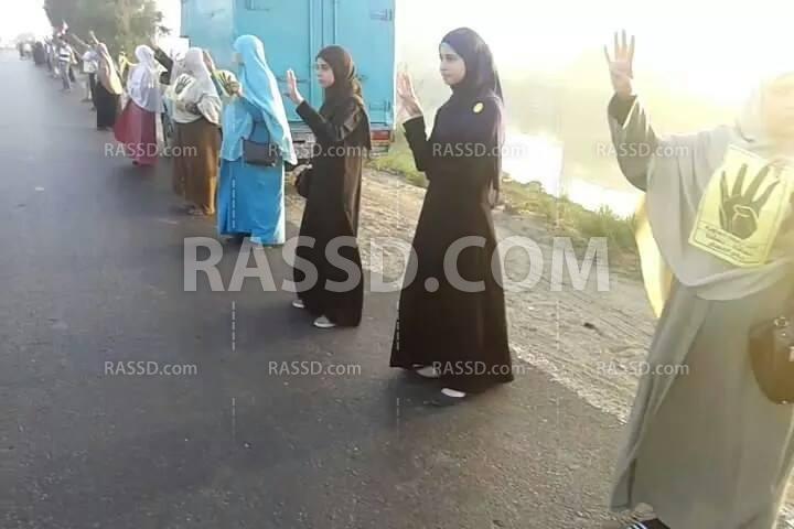 سلاسل بشرية على امتداد أجا- ميت غمر دعما للشرعية