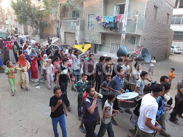 تظاهرة في”الأعلام” بالفيوم تنديداً بالانقلاب