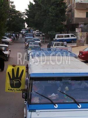 مسيرة بالسيارات بحلوان رفضاً للانقلاب